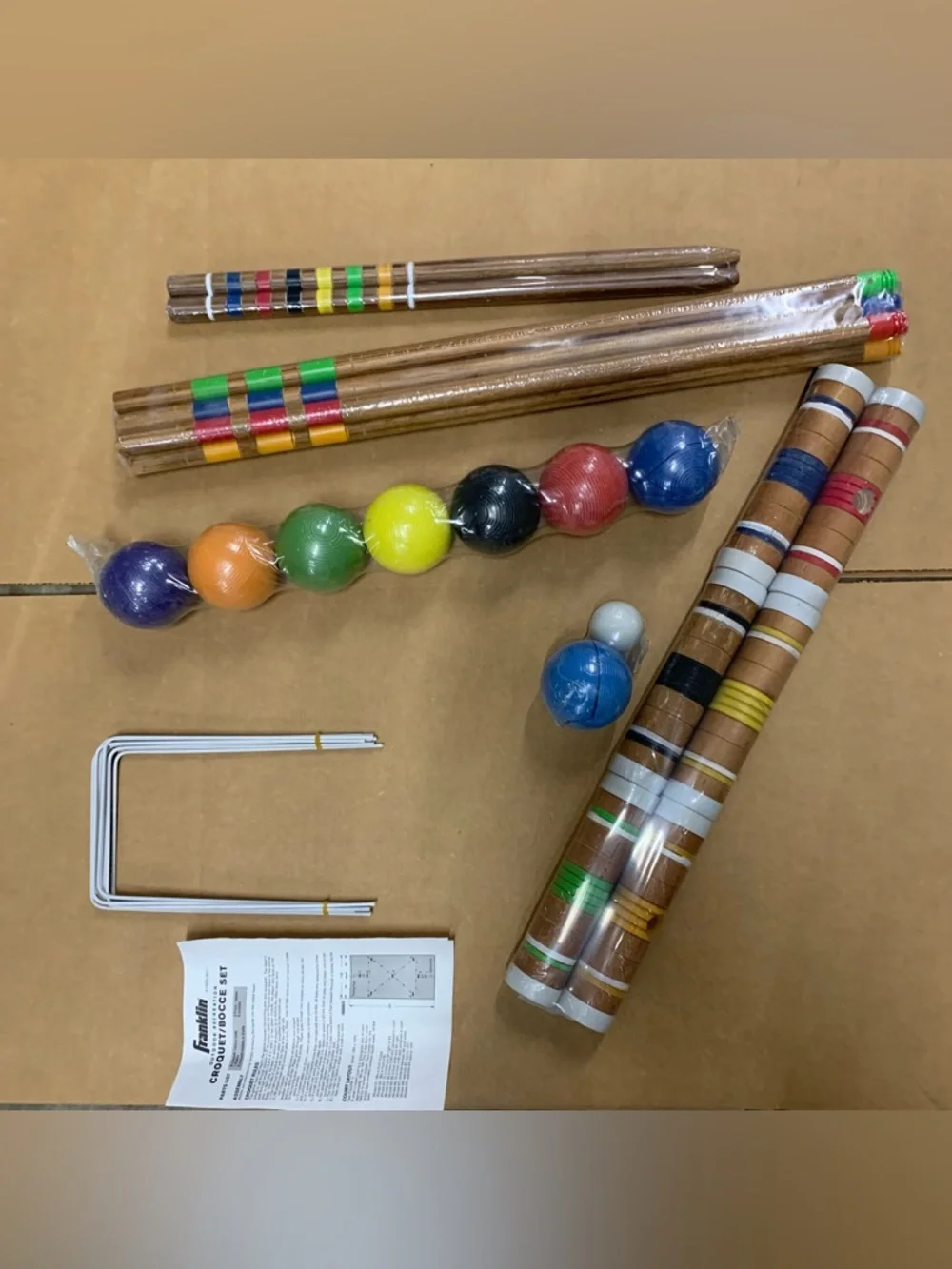 Multi-Color Croquet Ball and Mallet Set - Home Party Supplies